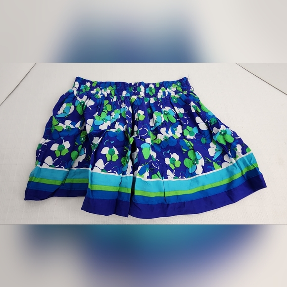 AEROPOSTALE WOMEN'S FLORAL MINI SKIRT, SIZE M, BLUE - Picture 2 of 9